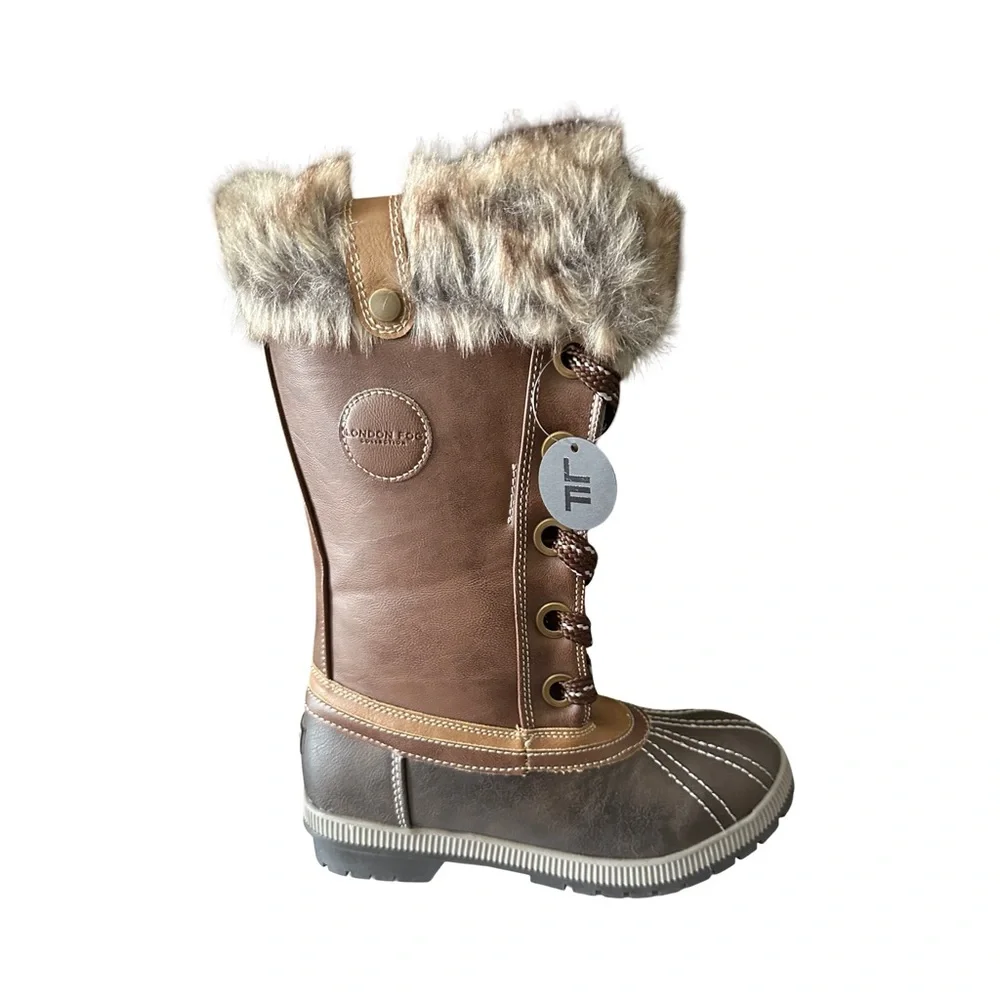 NWT London Fog Brown and Tan Women's Boots Sz 8